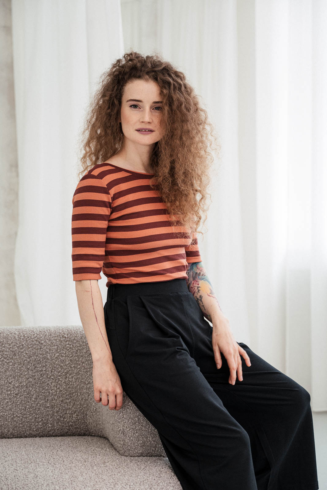 Tri�ka Fiona stripe orange