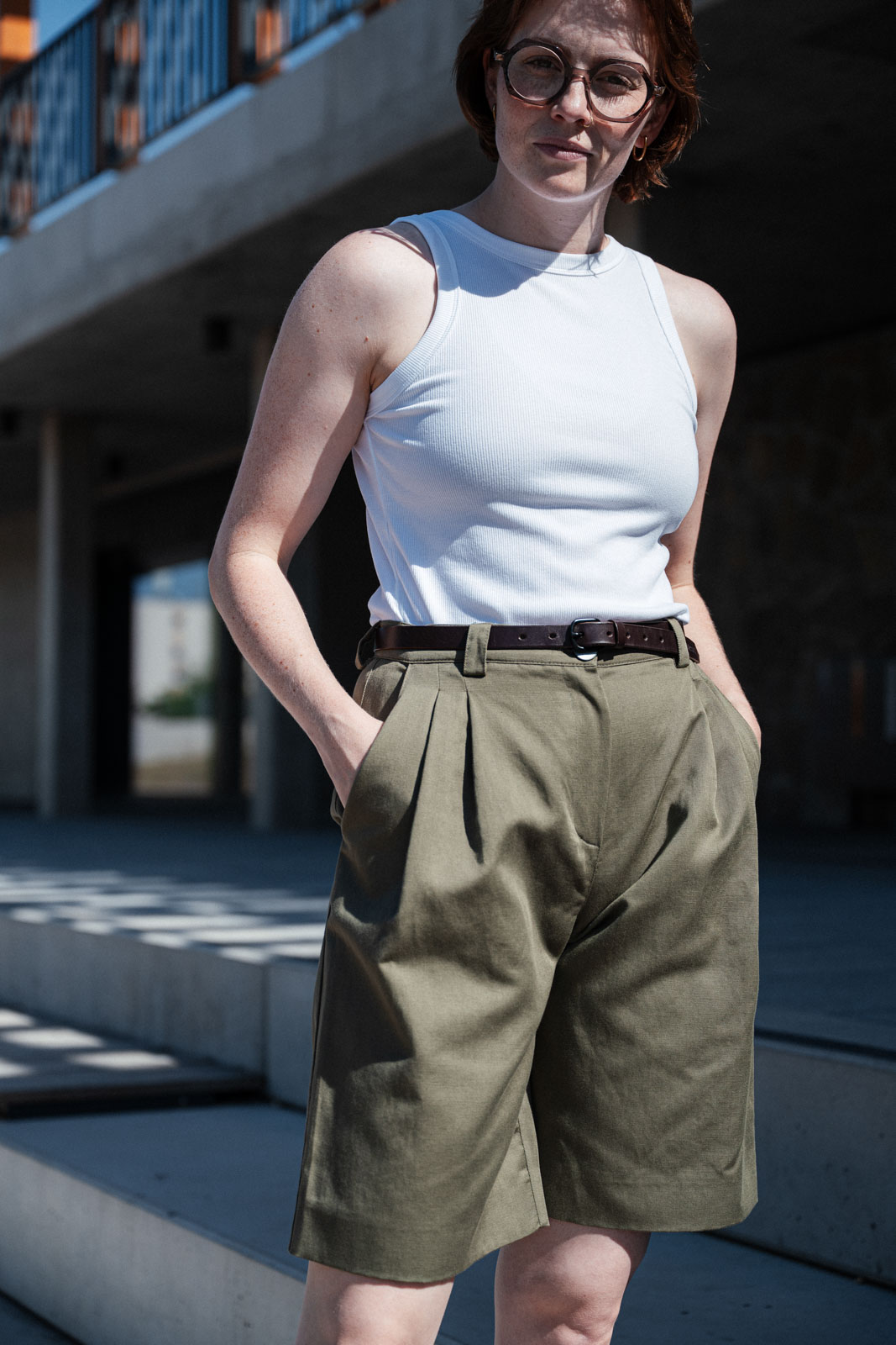 Kalhoty a �ortky Nico Khaki linen