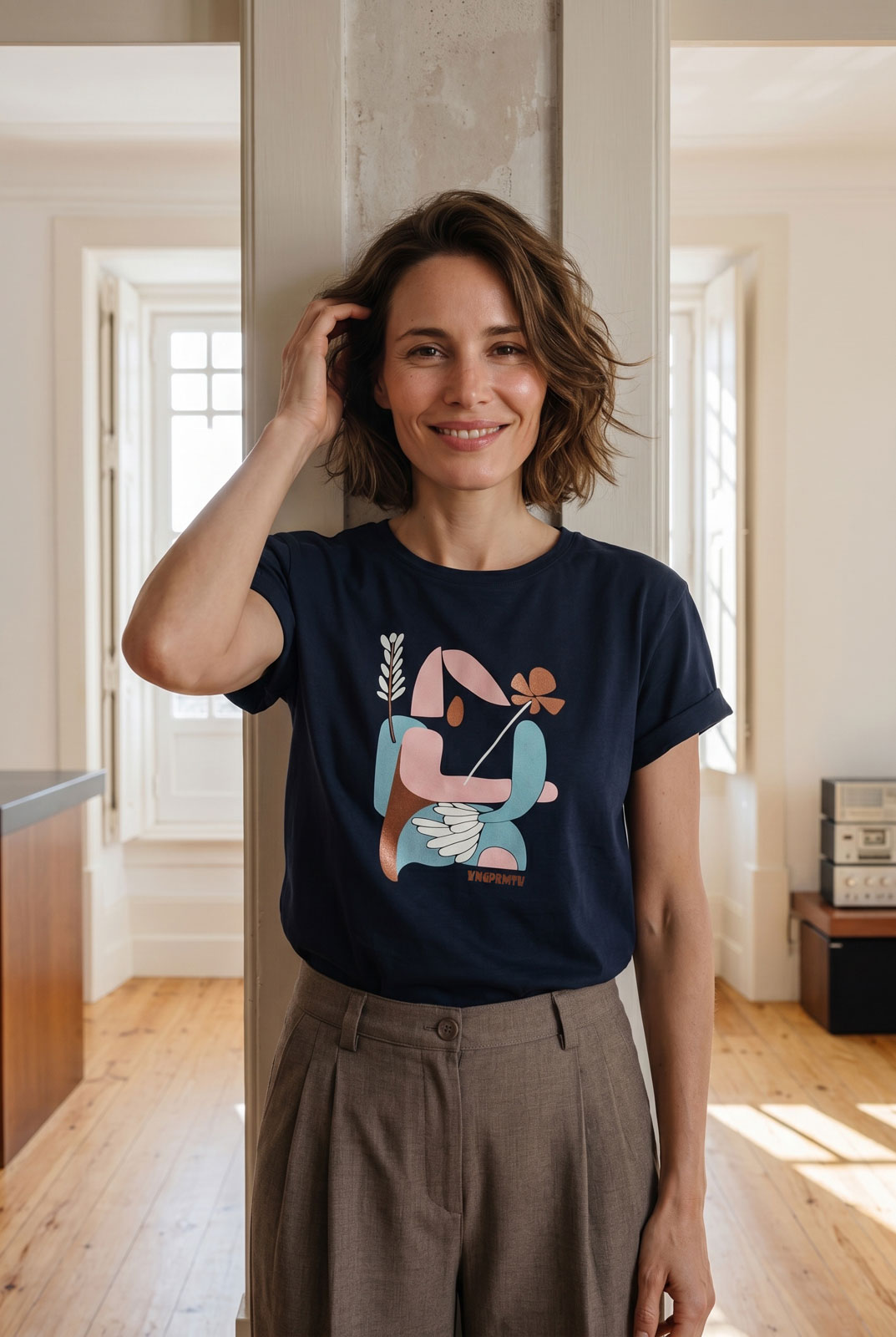 tri�ko s potiskem Muse navy