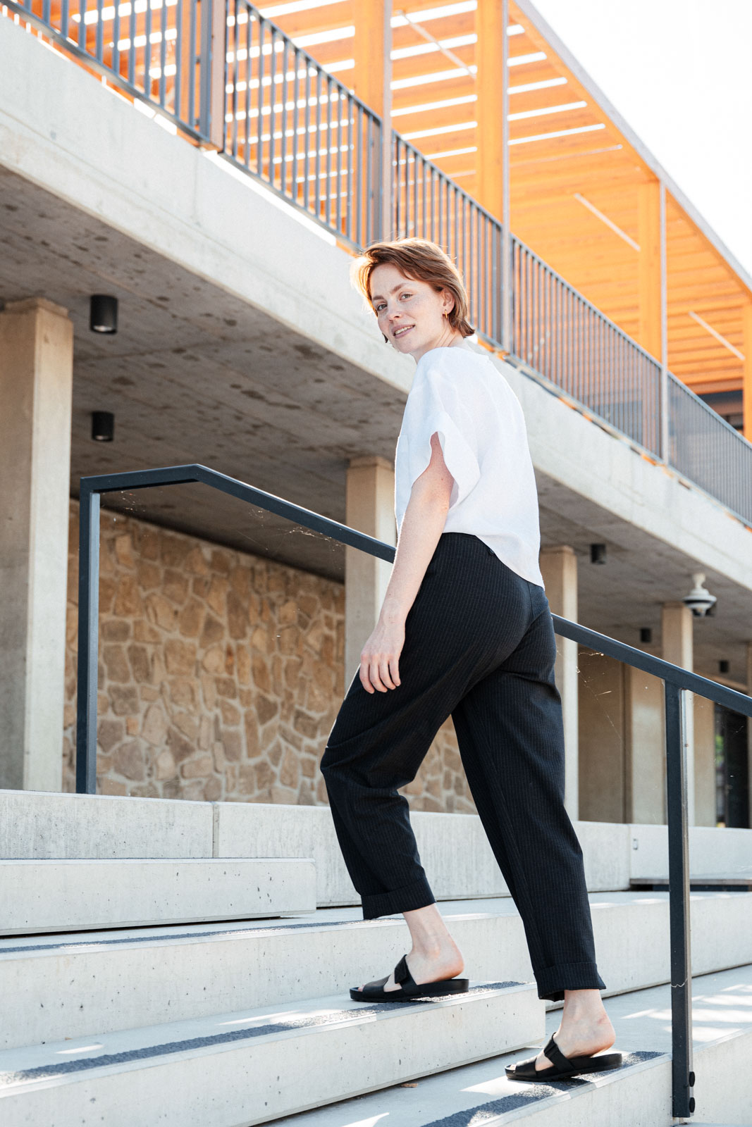 Kalhoty a �ortky Laura stripe