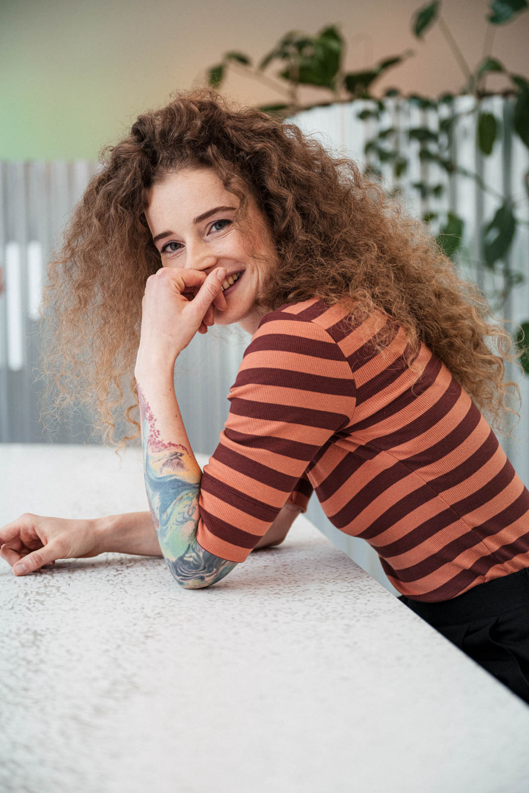 Tri�ka Fiona stripe orange