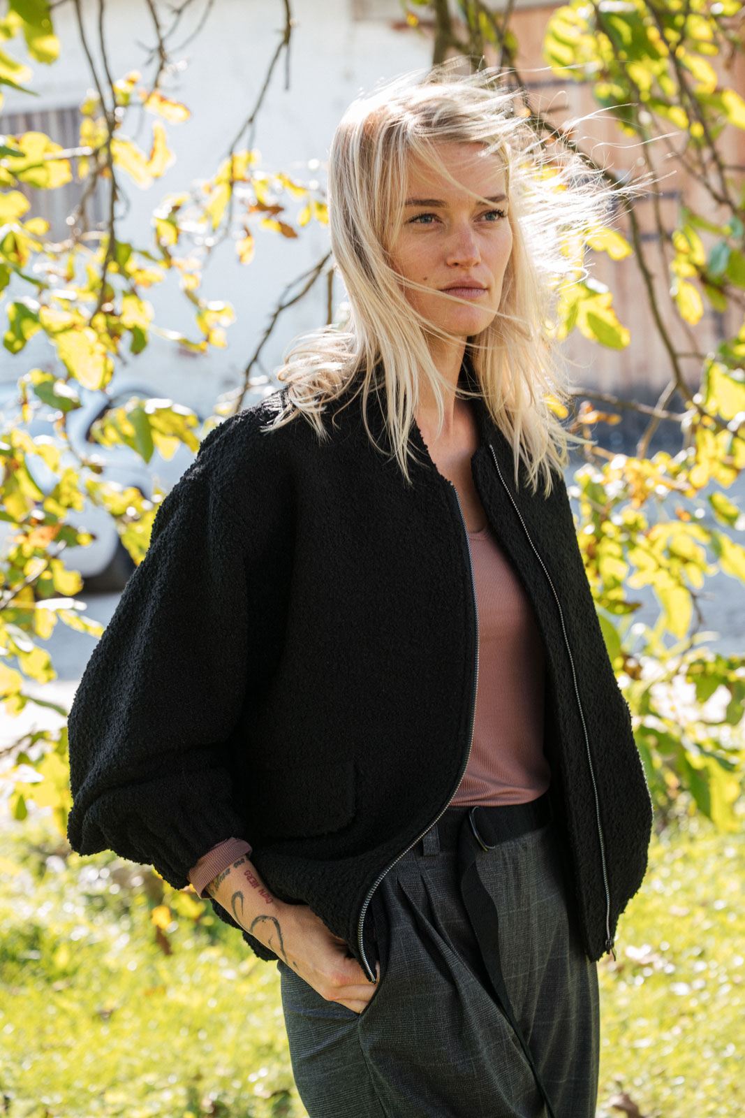 Bundy Lea black boucl�