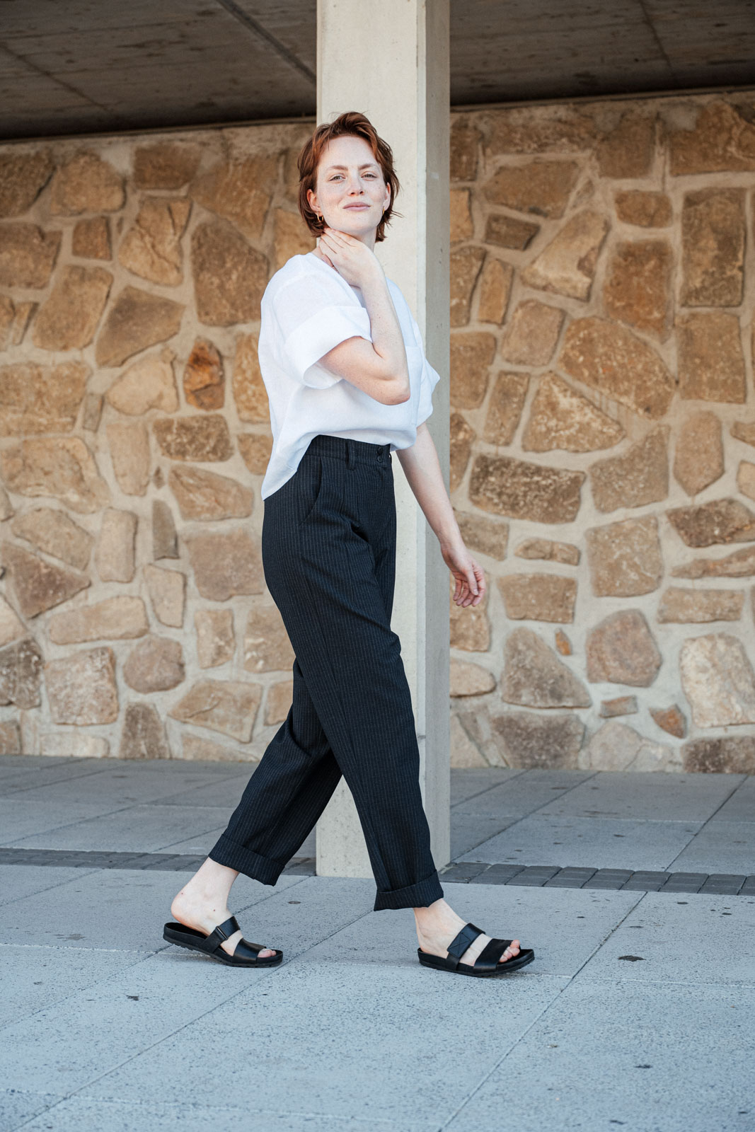 Kalhoty a �ortky Laura stripe