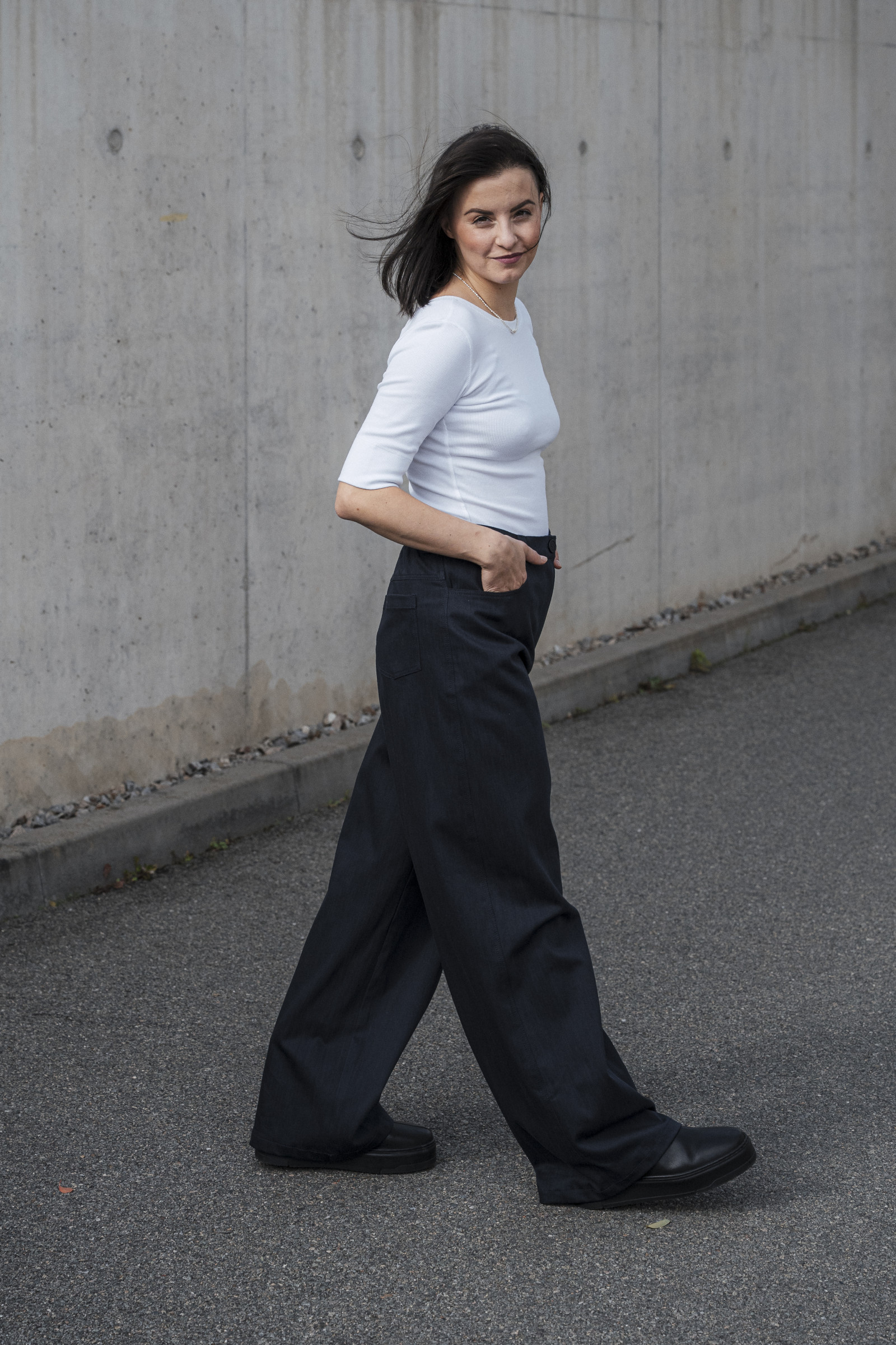 Kalhoty a �ortky Mona Jeans night blue