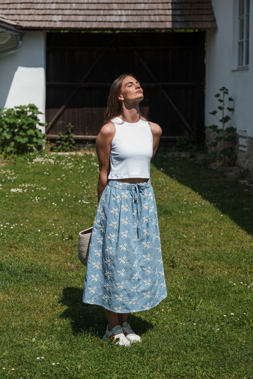 �aty & sukn� Nola blue embroidery jeans