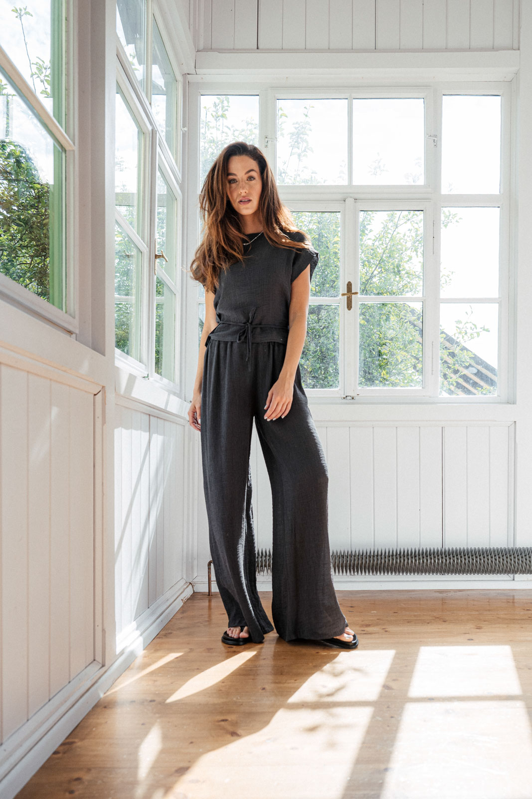 Kalhoty a �ortky Louise charcoal