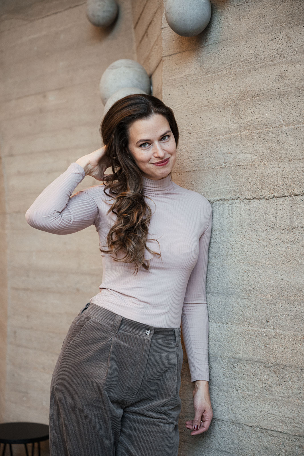 Basic collection Alma rose rib
