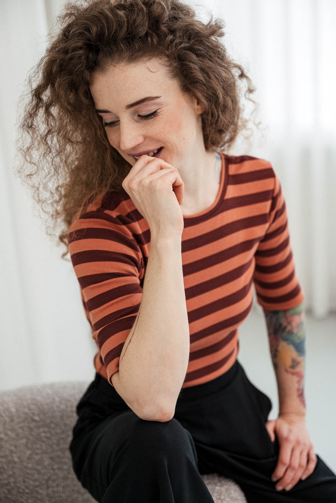 Tri�ka Fiona stripe orange