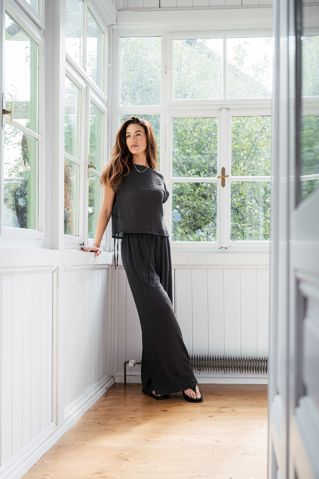 Kalhoty a �ortky Louise charcoal