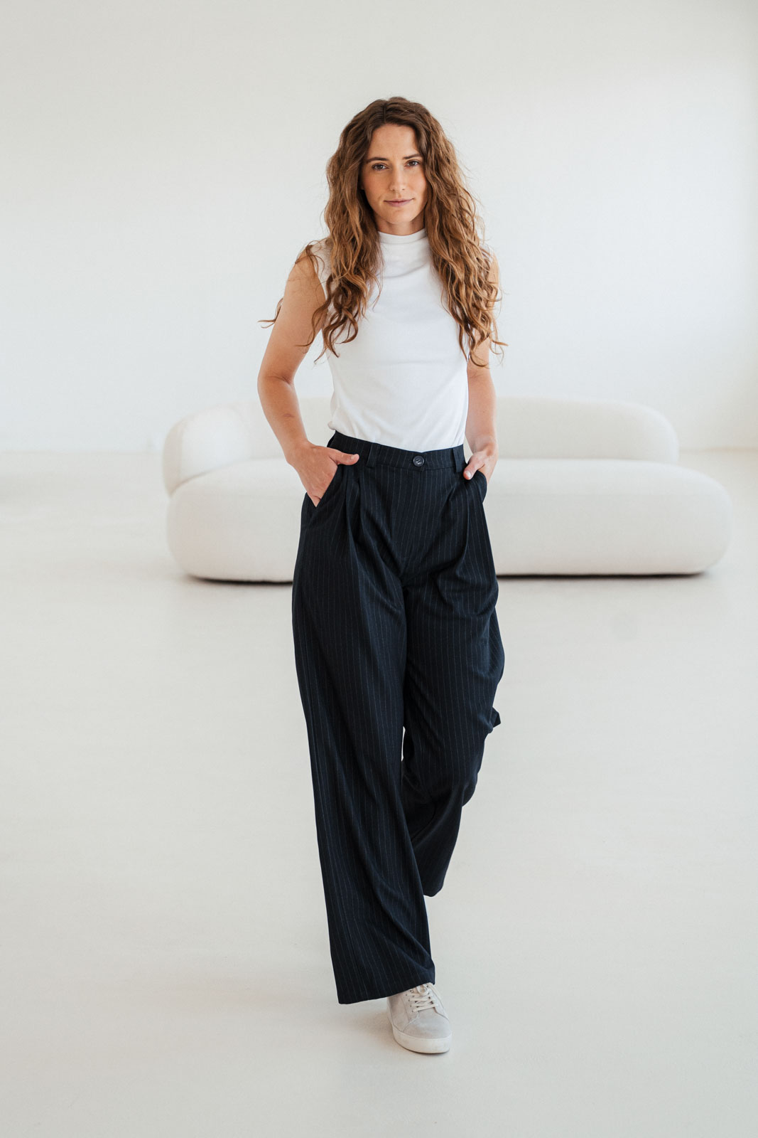 Kalhoty a �ortky Bela 2.0 navy stripe