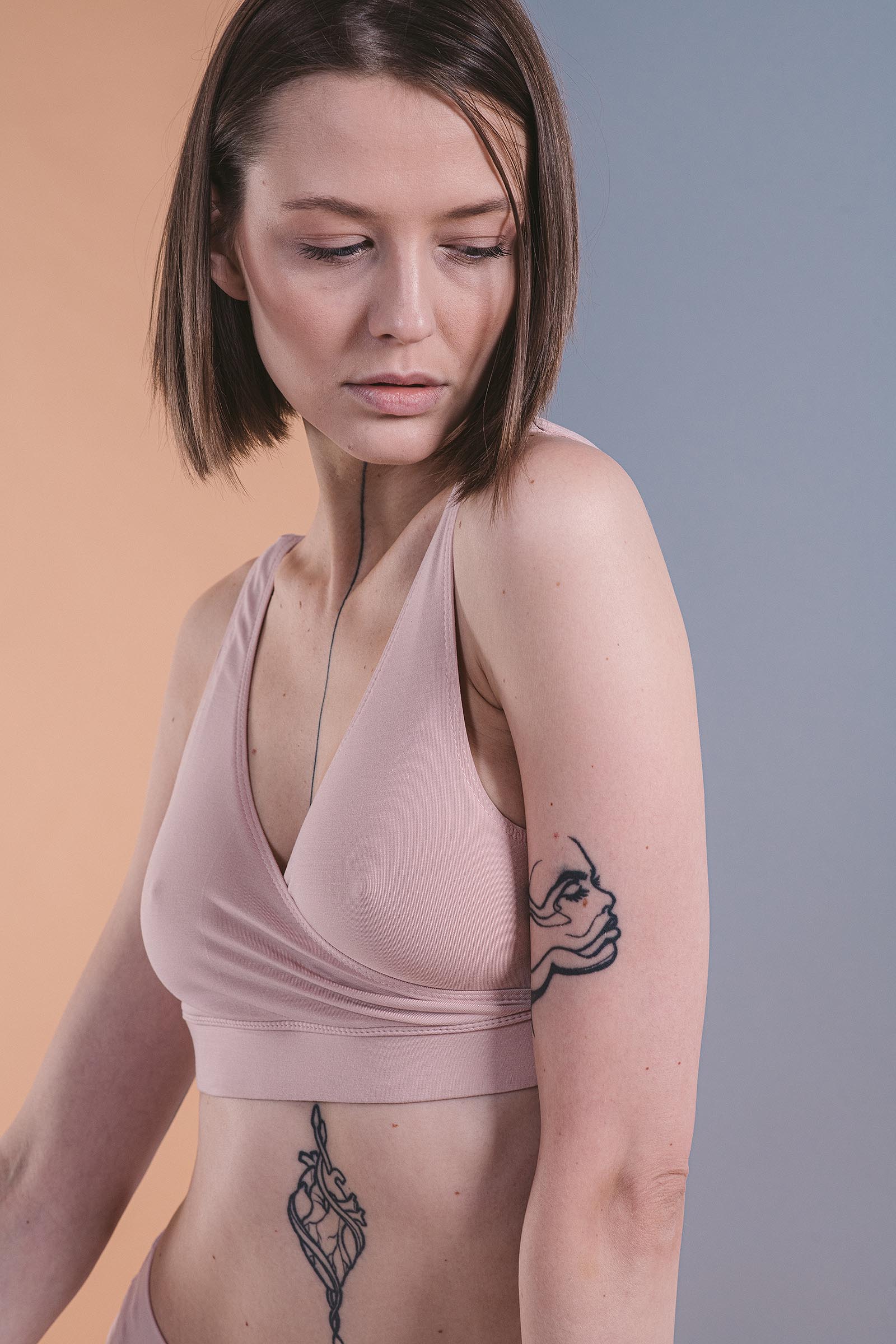 D�msk� top Kiara nude pink