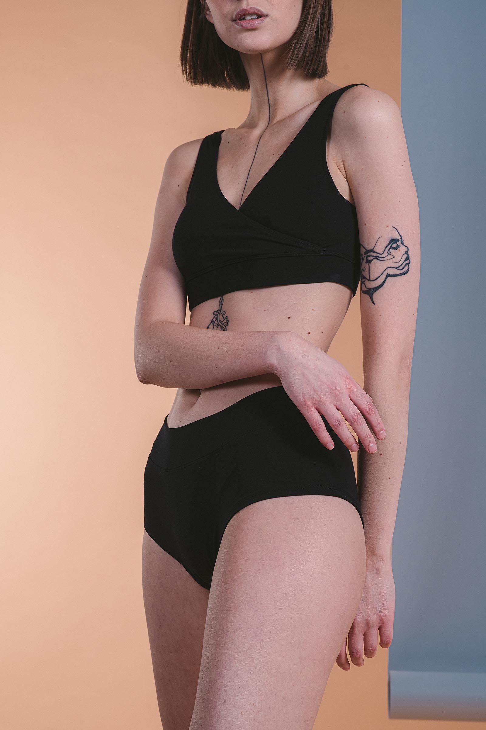 lingerie bamboo collection Ida black