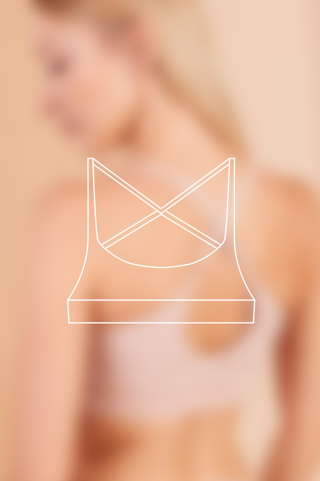 D�msk� top Luana nude pink