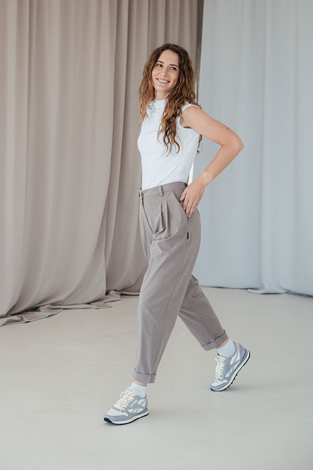 Kalhoty a �ortky Emily Lyocell nut