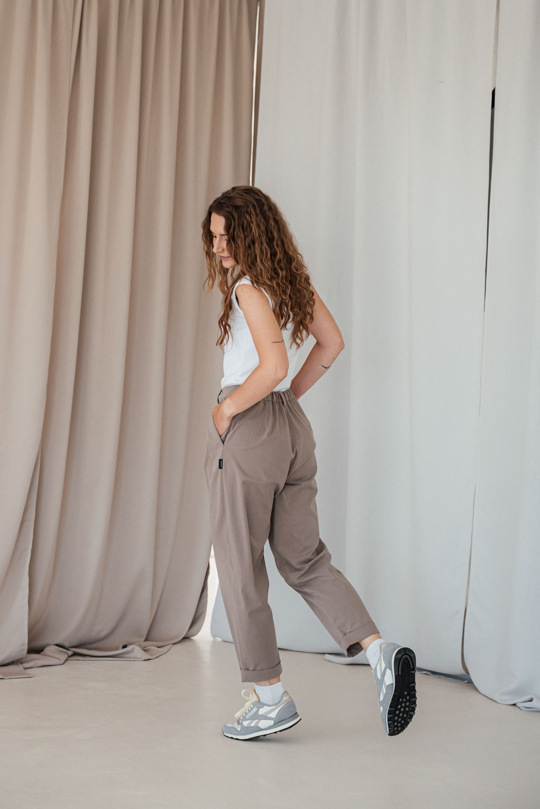 Kalhoty a �ortky Emily Lyocell nut