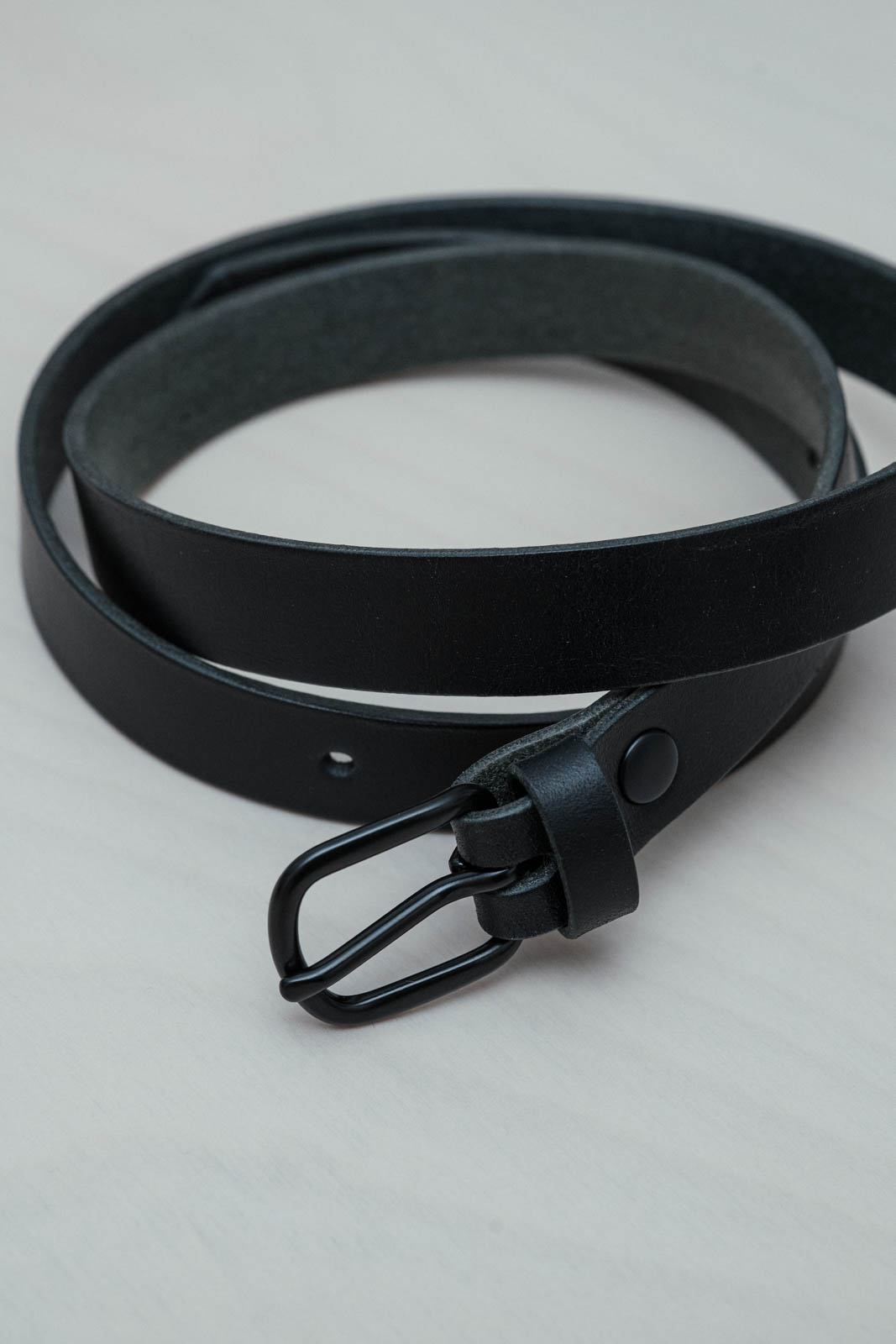 Opasek Ko�en� p�sek 2cm black leather