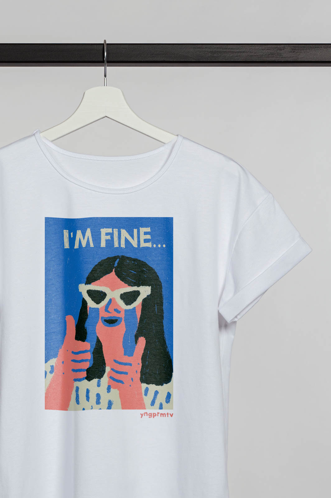 printed tee Im Fine b�l�