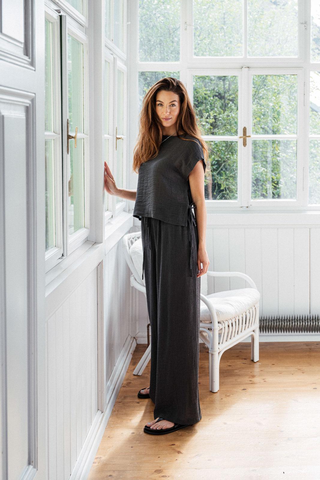 Kalhoty a �ortky Louise charcoal