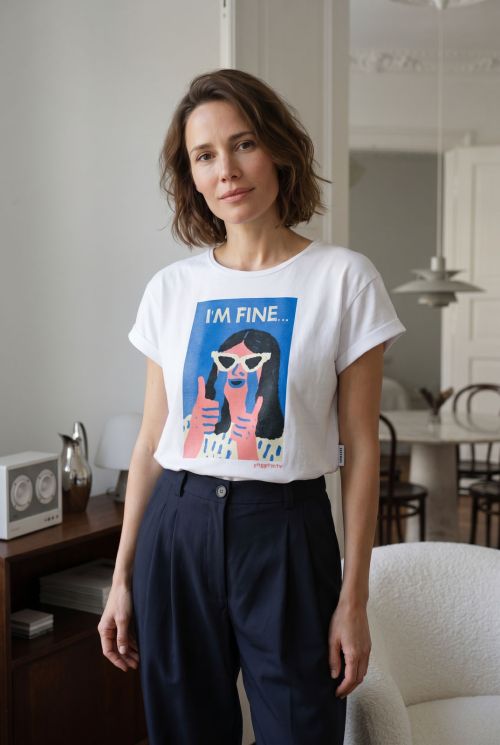 printed tee Im Fine b�l�