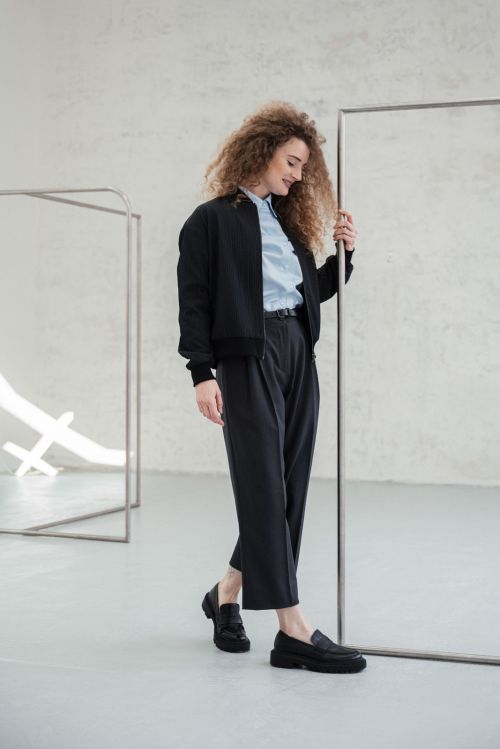 Kalhoty a �ortky Bela crop anthracite