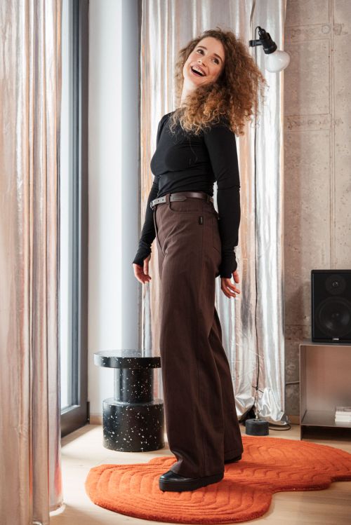 Kalhoty a �ortky Mona Jeans dark chocolate
