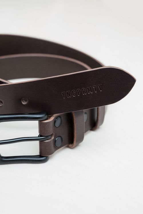 dopl�ky Ko�en� p�sek 3,5cm dark chocco leather