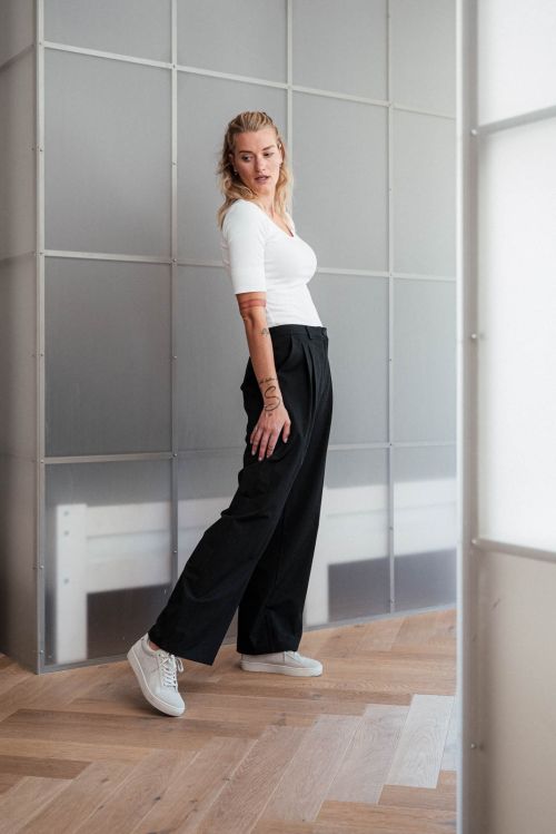 Kalhoty a �ortky Bela wool black