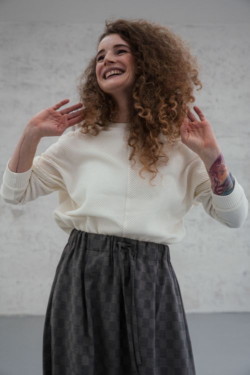 �aty & sukn� Nola wool mocha kostka