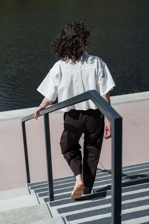 Kalhoty a �ortky Mae chocolate brown