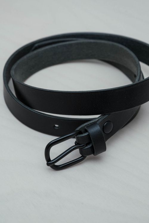 Opasek Ko�en� p�sek 2cm black leather